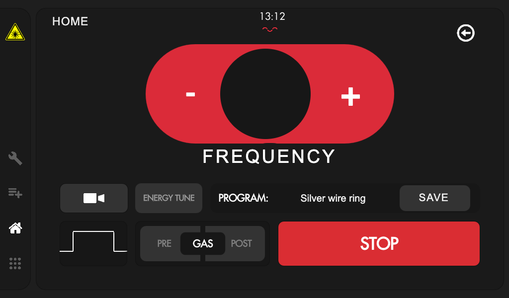Frequency parameter page