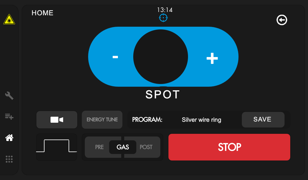 Spot parameter page