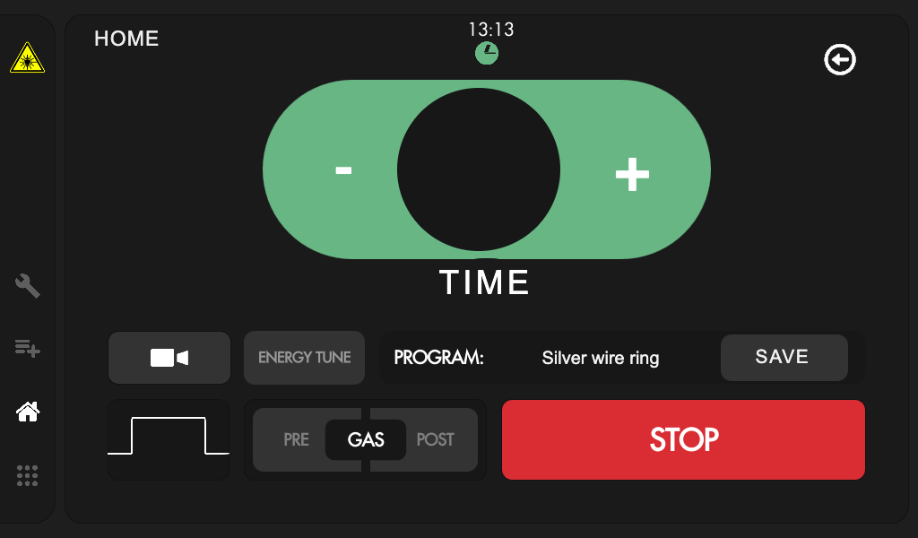 Time parameter page
